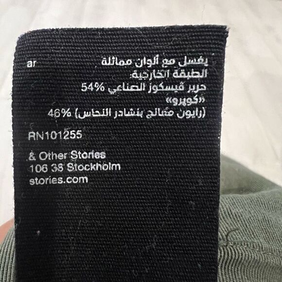 & other stories khaki belted dress size 6 - Picture 4 of 7